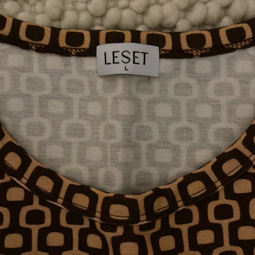LESET Rio cropped printed stretch-jersey tank & skirt - Picture 7 of 7